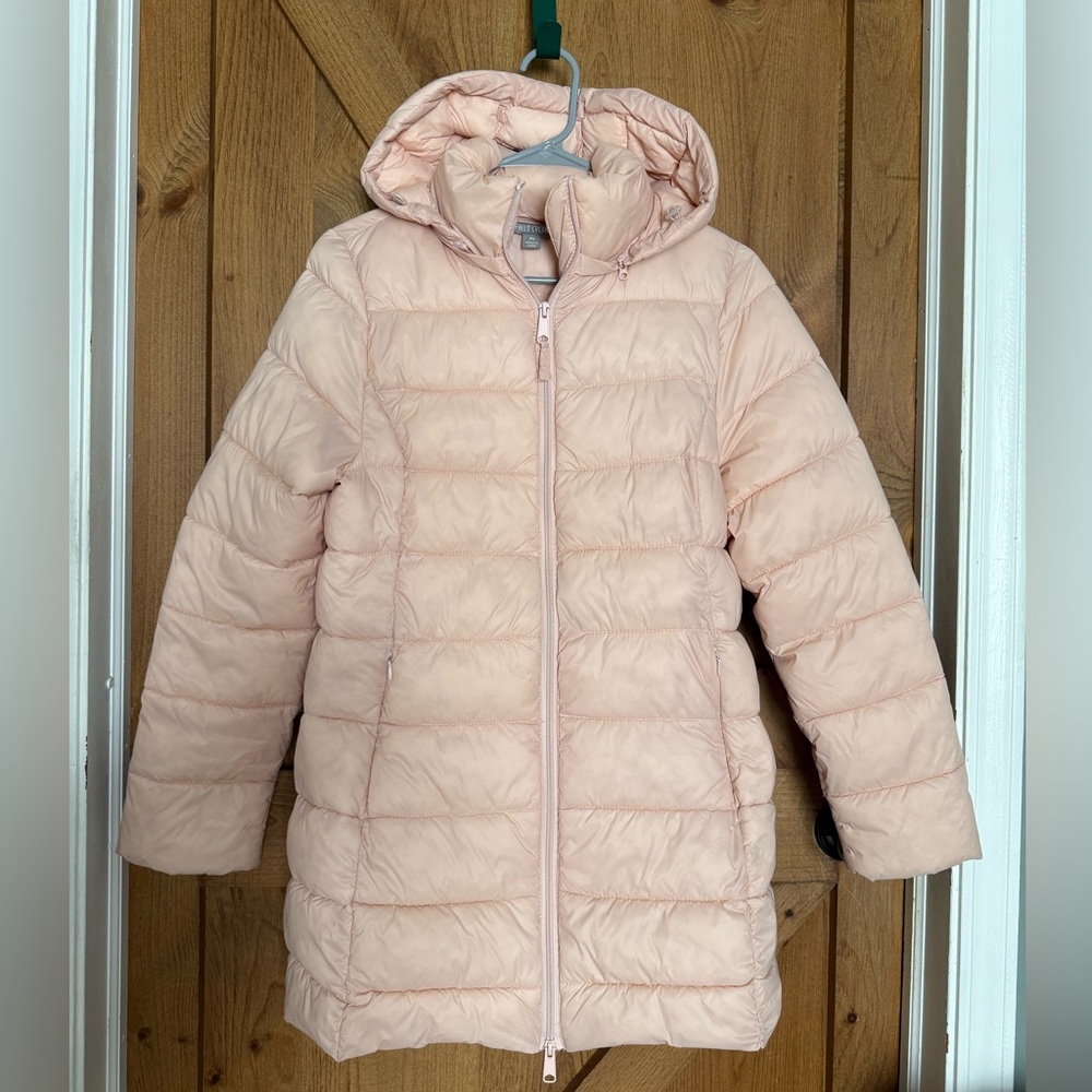 Pink Hooded Puffer Jacket